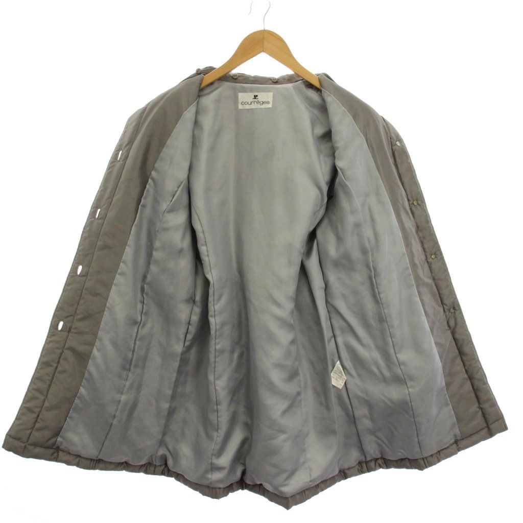 新品　ヴィンテージ courreges クレージュ　中綿　コート クレージュ courreges 中綿コート ロング アウター 9AR グレー ECJAD