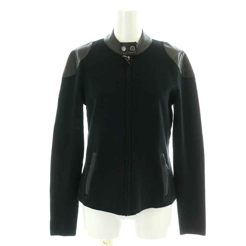 LAUREN RALPH LAUREN レザーニットファスナージャケット ローレンラルフローレン LAUREN RALPH LAUREN ブルゾン ジャケット