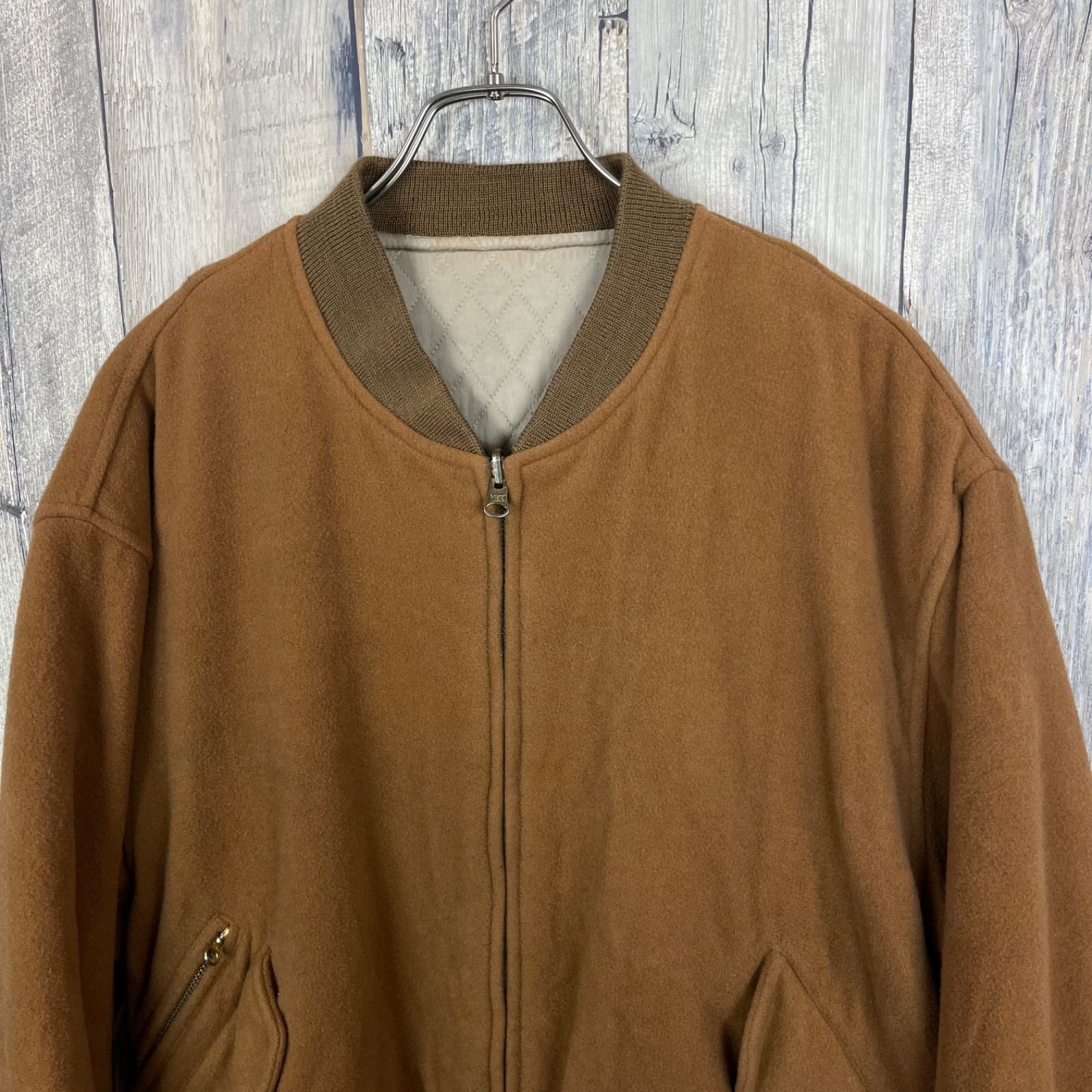 OLD KETTY 90s ケティ ブラウン リバーシブル ウール MA-1 ミリタリー 