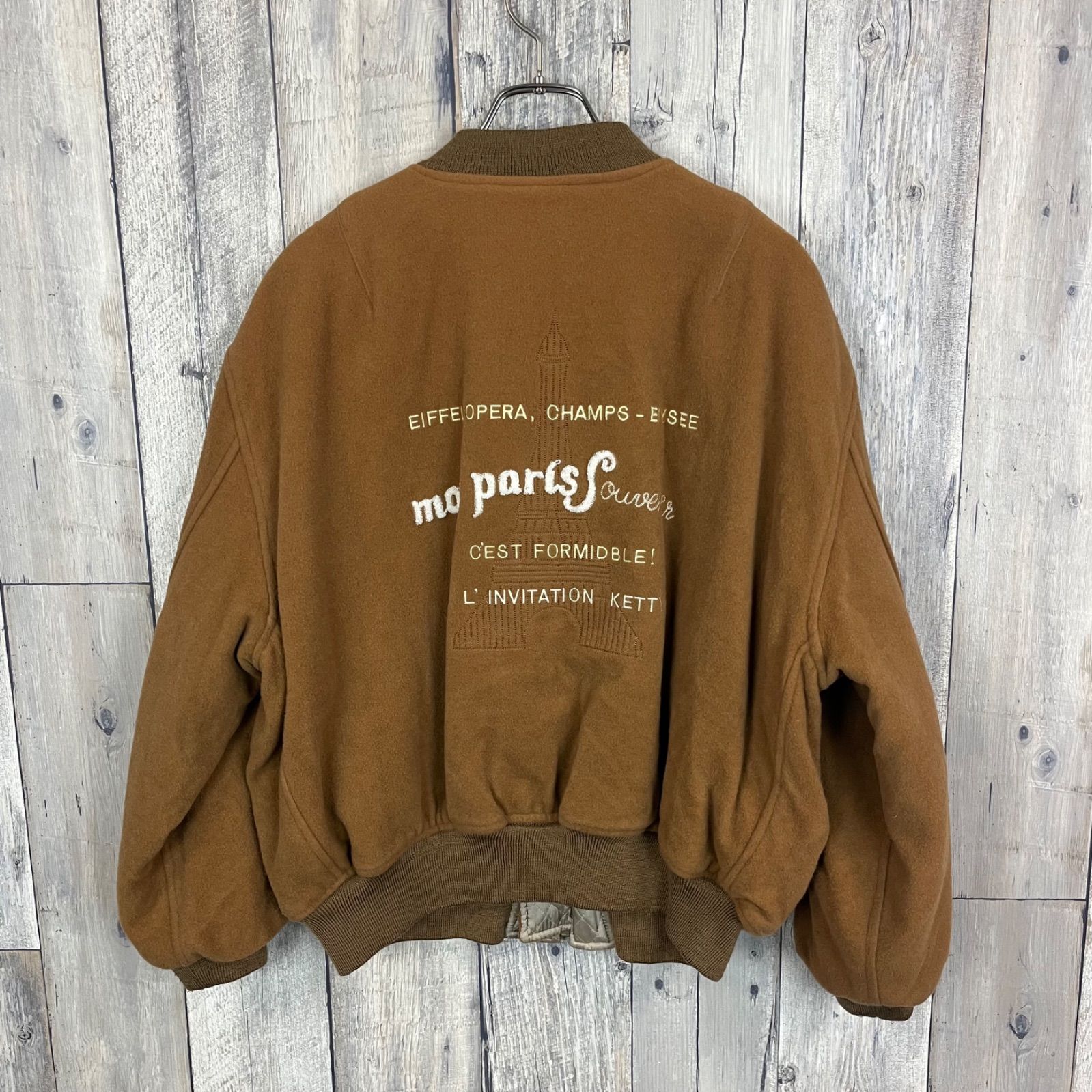 OLD KETTY 90s ケティ ブラウン リバーシブル ウール MA-1 ミリタリー