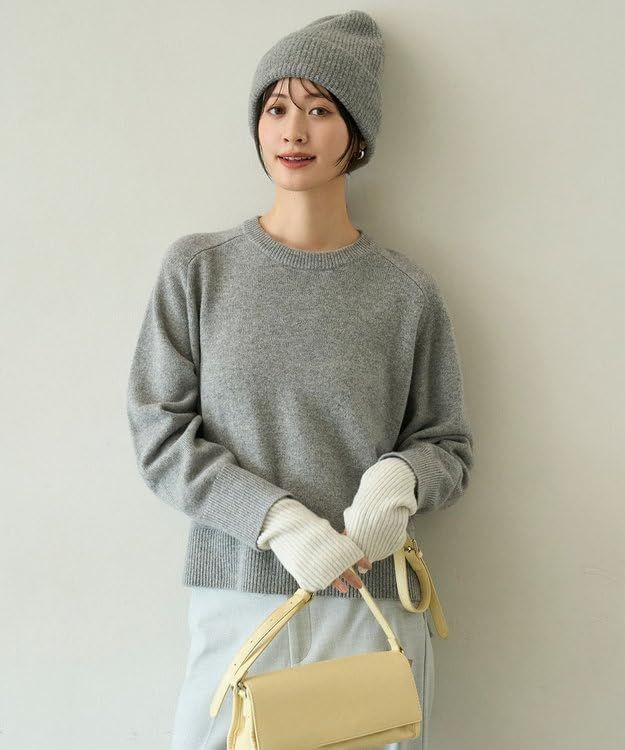 UNFILO 洗える カシミヤブレンド クルーネックニット 9769 c 6 ab