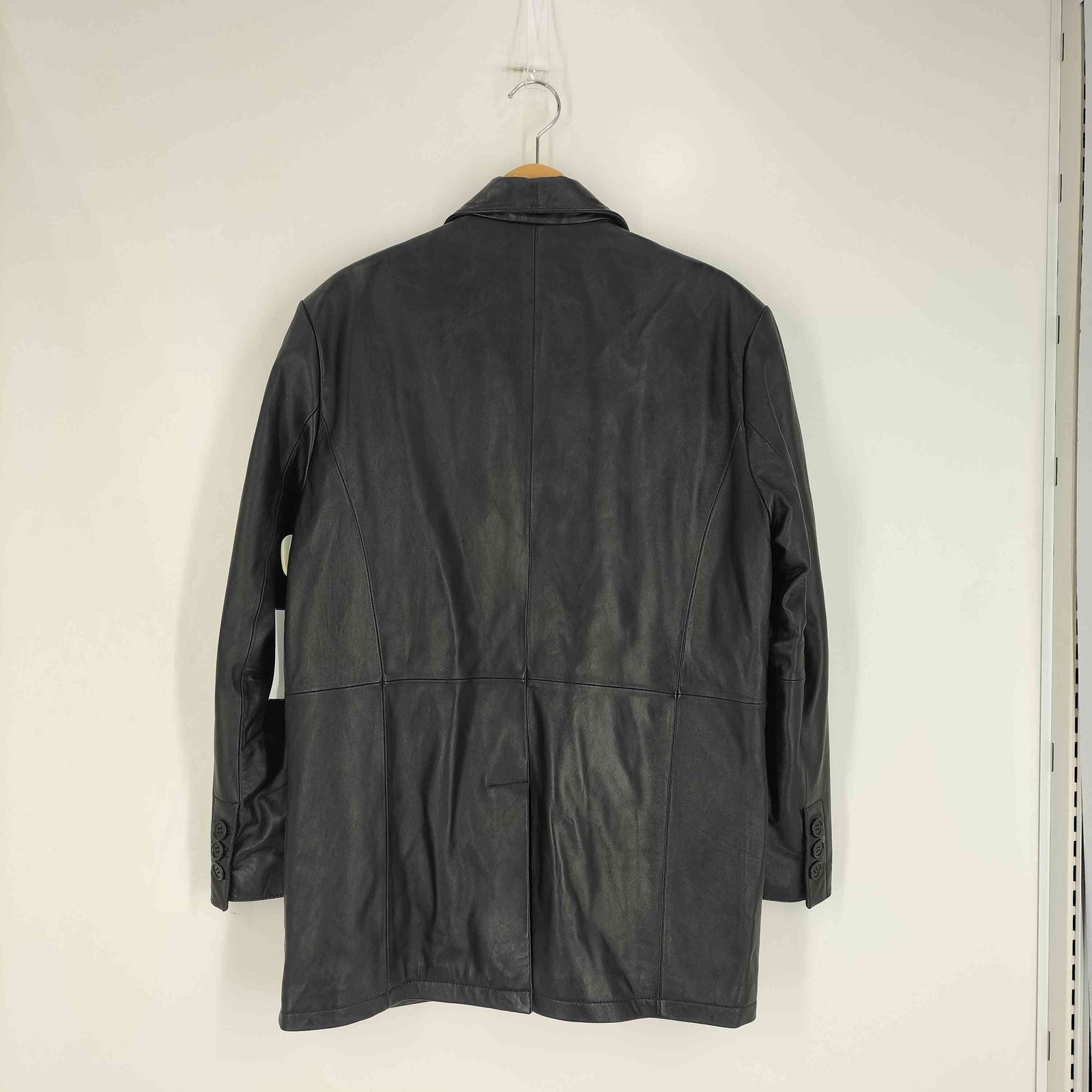 ユーズドフルギ USED古着 {{BLACK LEDER}} ラムレザーテーラードジャケット メンズ JPN：L 
