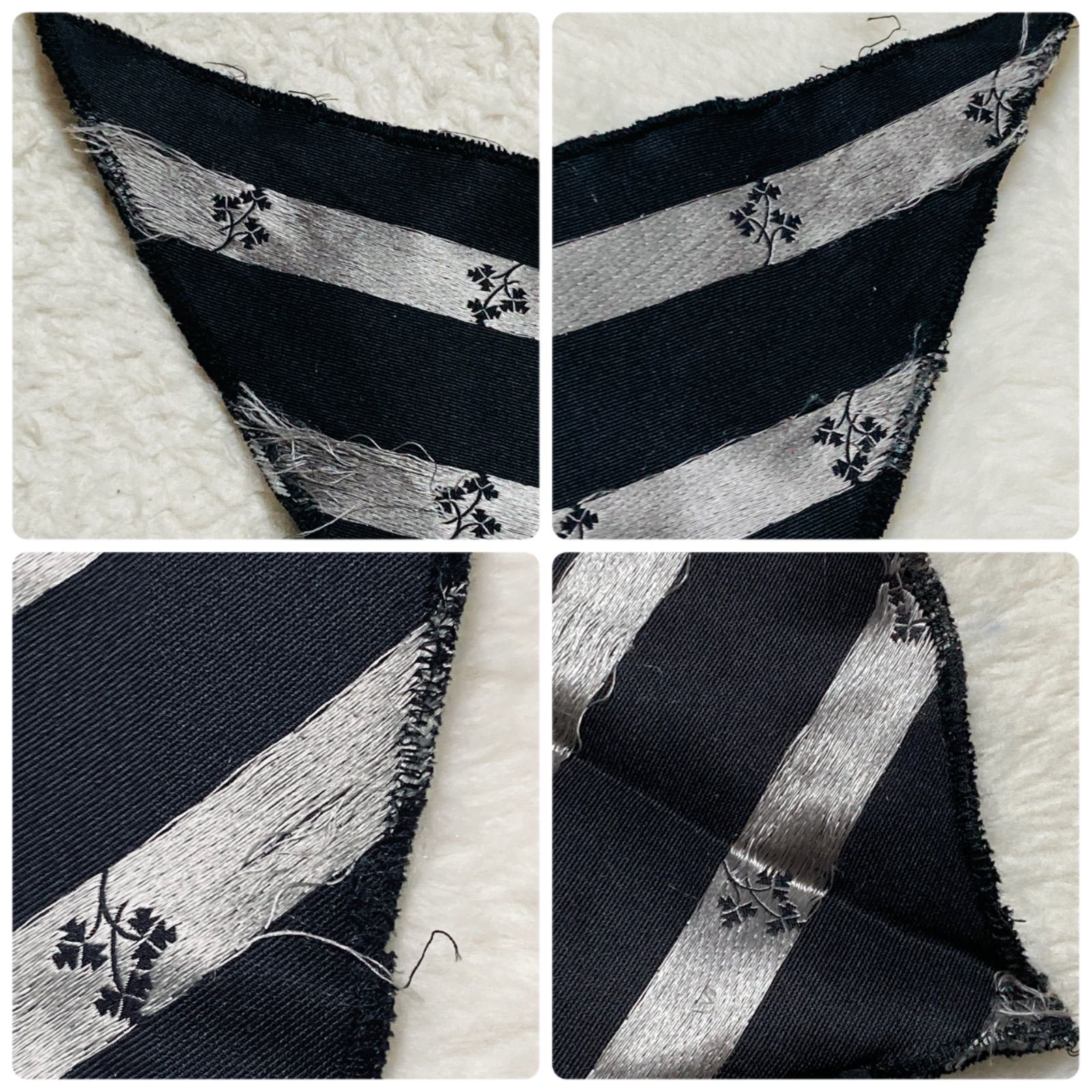 □稀少□PRADA プラダ 三角スカーフ 唐草 ボタニカル 総柄 シルク100