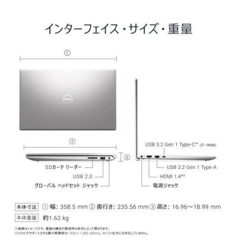 DELL 15 DC 15250 ND 25-FWHBS プラチナシルバー