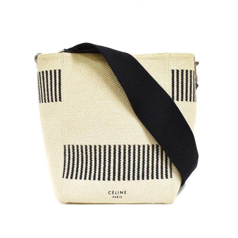 セリーヌ CELINE サングルバケット キャンバス ストライプ