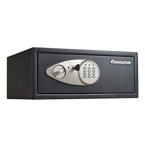 SENTRY セントリー 金庫 家庭用 小型 収納ボックス 鍵付き 24 L A 4 テンキー 床壁 固定 ブラック X 075 2 c 01 ed 43