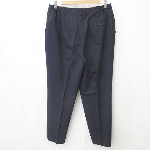バーバリーズ Burberrys パンツ スラックス ロング丈 タック ウール 紺