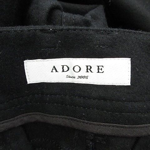 アドーア ADORE パンツ テーパードパンツ ロング ウール 黒 ブラック