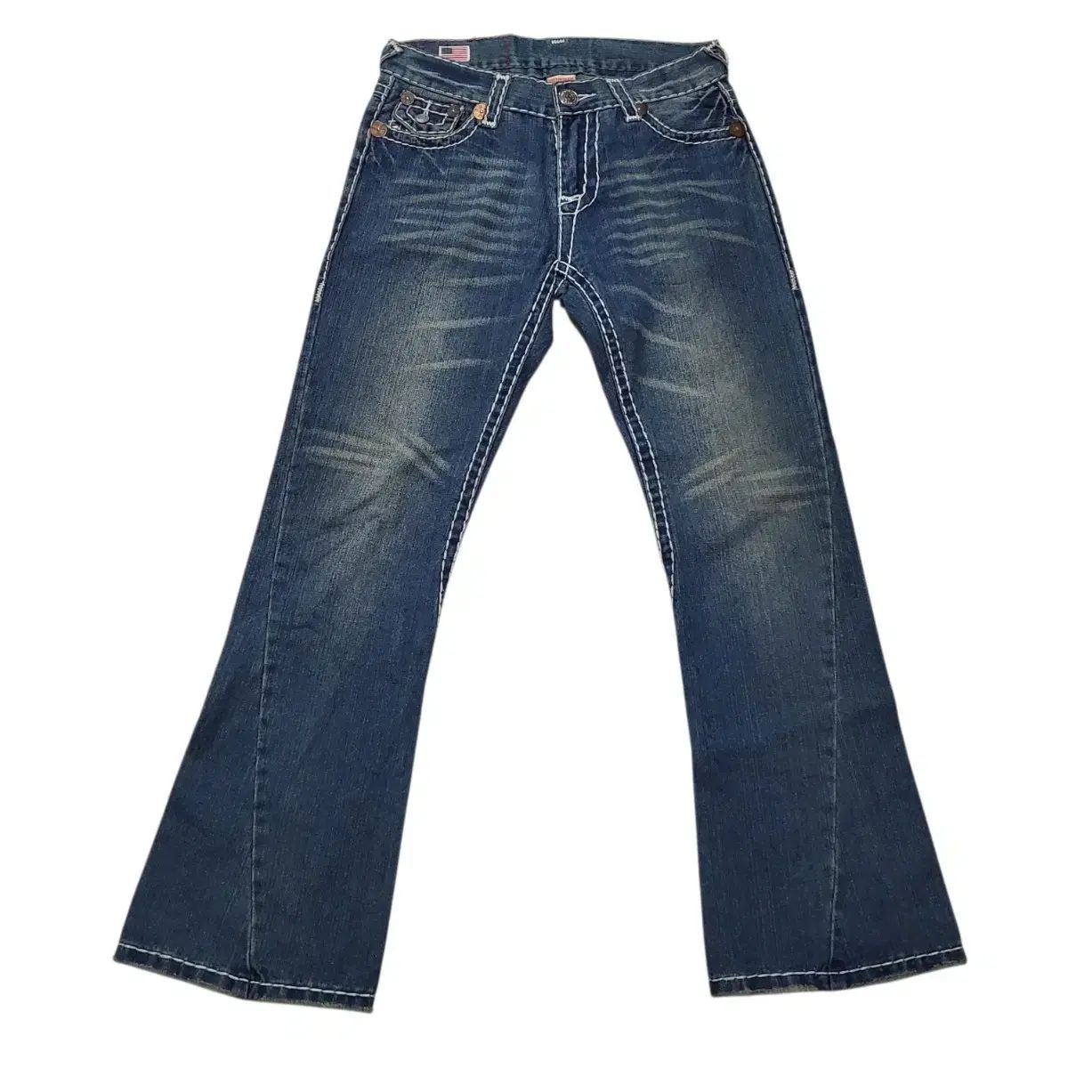 32) USA トゥルーレリジョン ジョイ SUPER Tシャツ フレアデニム