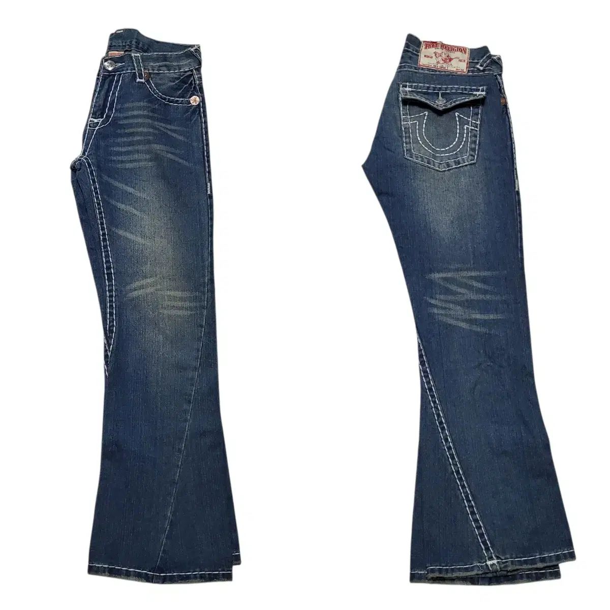 32) USA トゥルーレリジョン ジョイ SUPER Tシャツ フレアデニム
