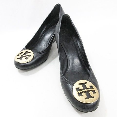 トリーバーチ TORY BURCH パンプス ウェッジソール レザー ブラック 黒