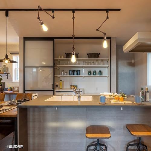 ダクトレールライト セット E 26口金 角度調節自由 調光 調色 ロングタイプ 長アーム レールライト ライティングレール器具 ダクトレール照明器具 北欧 インテリア 廊下 寝室 天井照明 居間 食卓 玄関 電球 注意 LE 3 dd 58649