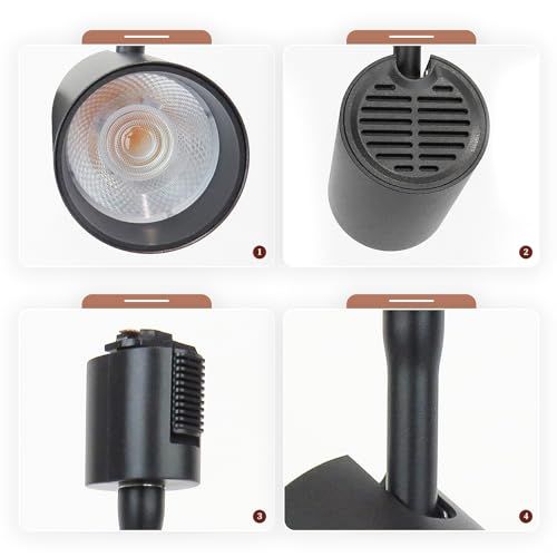  ダクトレール ダクトレール用スポットライト LED一体型照明 セット 60 W形相当 3000 K電球色LED COB 10 W*4 LED内蔵式 間接照明 ライティングレール用スポットライト 取付簡単 ブラック cdb 50412 その他 キッチン 食器