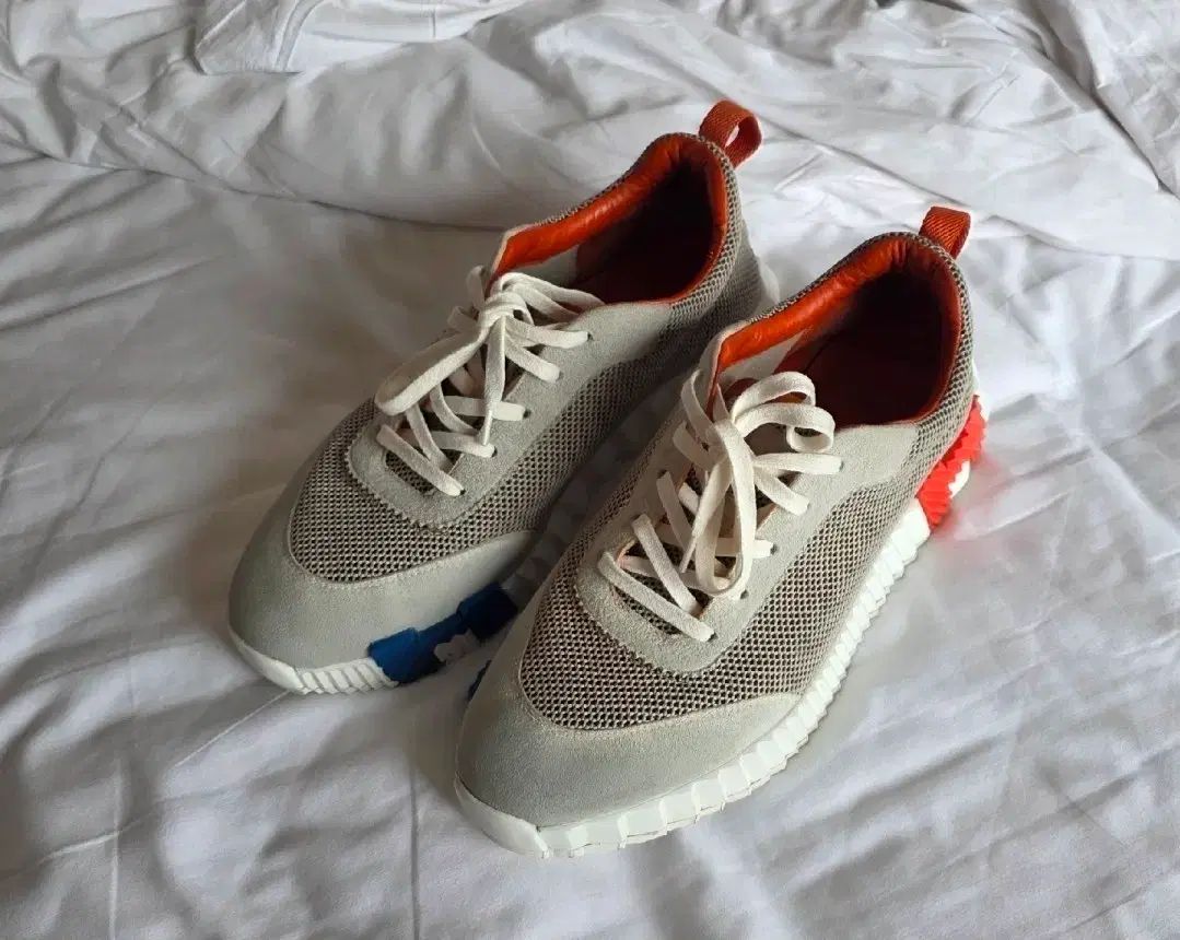 Hermes バウンシング スニーカー 44 メッシュ スウェード ゴートスキン