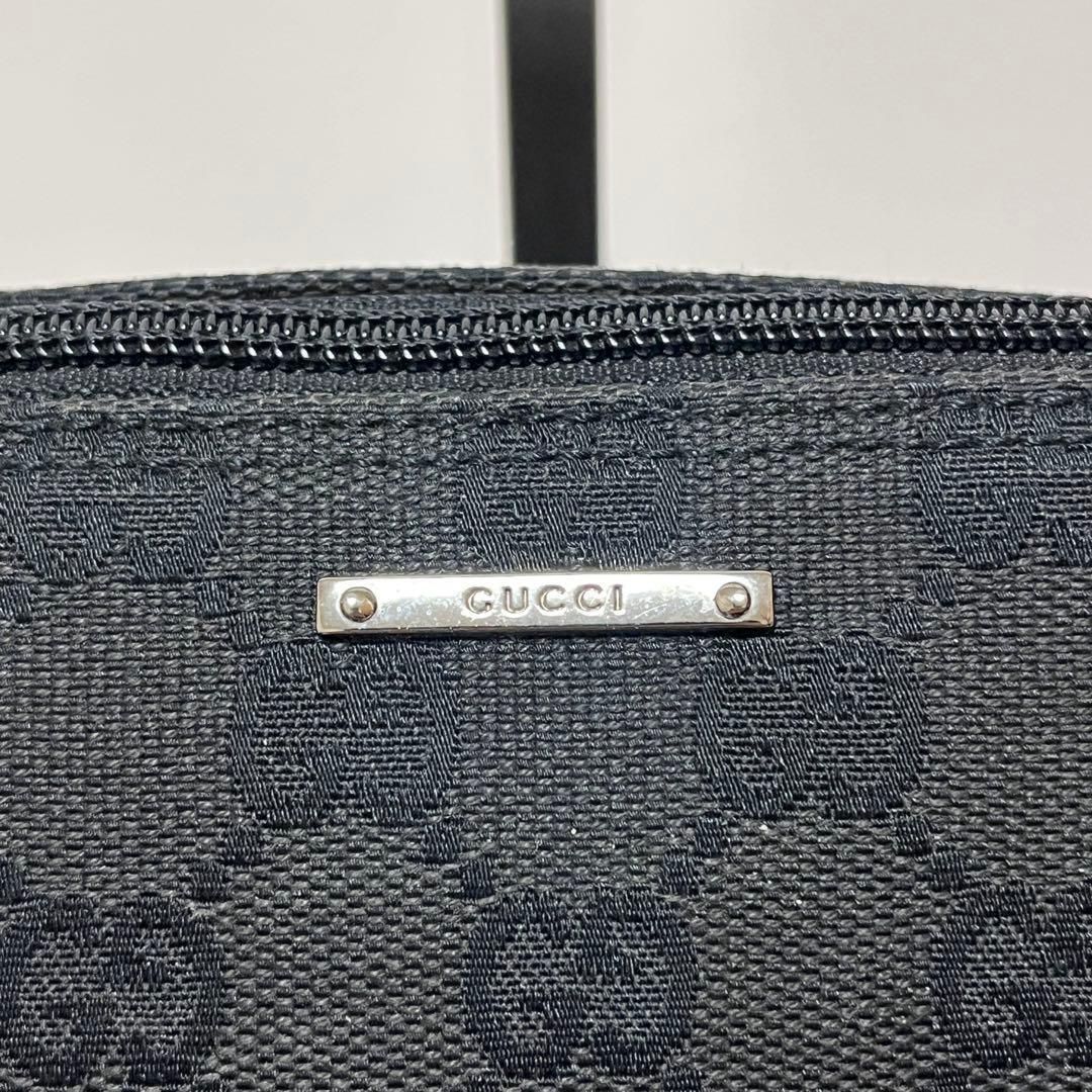 GUCCI グッチ アクセサリーポーチ ハンドバッグ GGキャンバス レザー