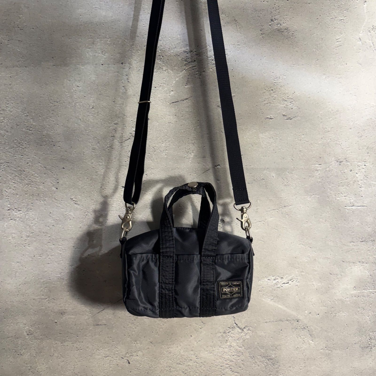 PORTER HOWL タンカー 2WAY ミニボストンバッグ アイアンブルー 極美品