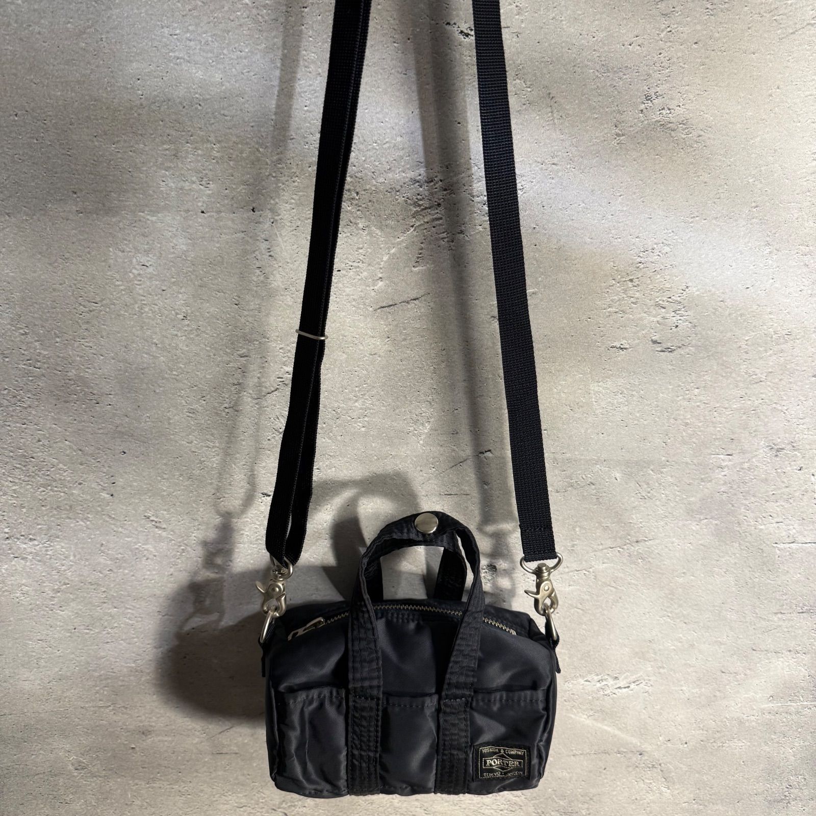 [極美品] PORTER　タンカー　ミニ　ショルダーバッグ　2way　ブラック ポーター タンカー 2way ショルダーバッグ ミニ ブラック ナイロン 黒