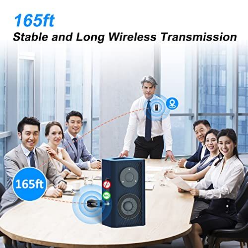 ワイヤレスマイク .4 Gワイヤレスヘッドセットおよびラベリアラペルマイク 外付けクリップマイク 50ｍ伝送距離 8時間連続使用 プラグ＆プレイ 拡声器に対応 授業 講演 会議 イベント 説明会 a 2 b 09411