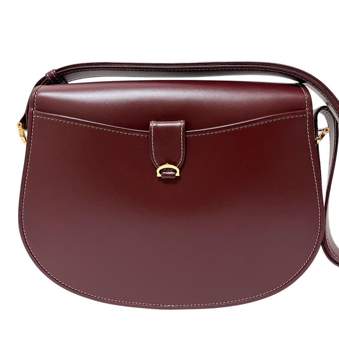 Cartier カルティエ ショルダーバッグ マストライン レザー ボルドー