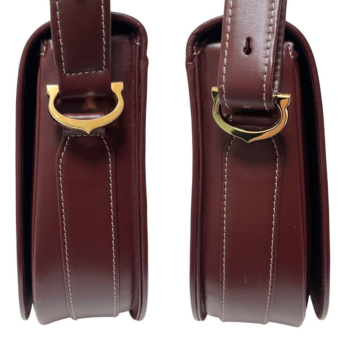 Cartier カルティエ ショルダーバッグ マストライン レザー ボルドー