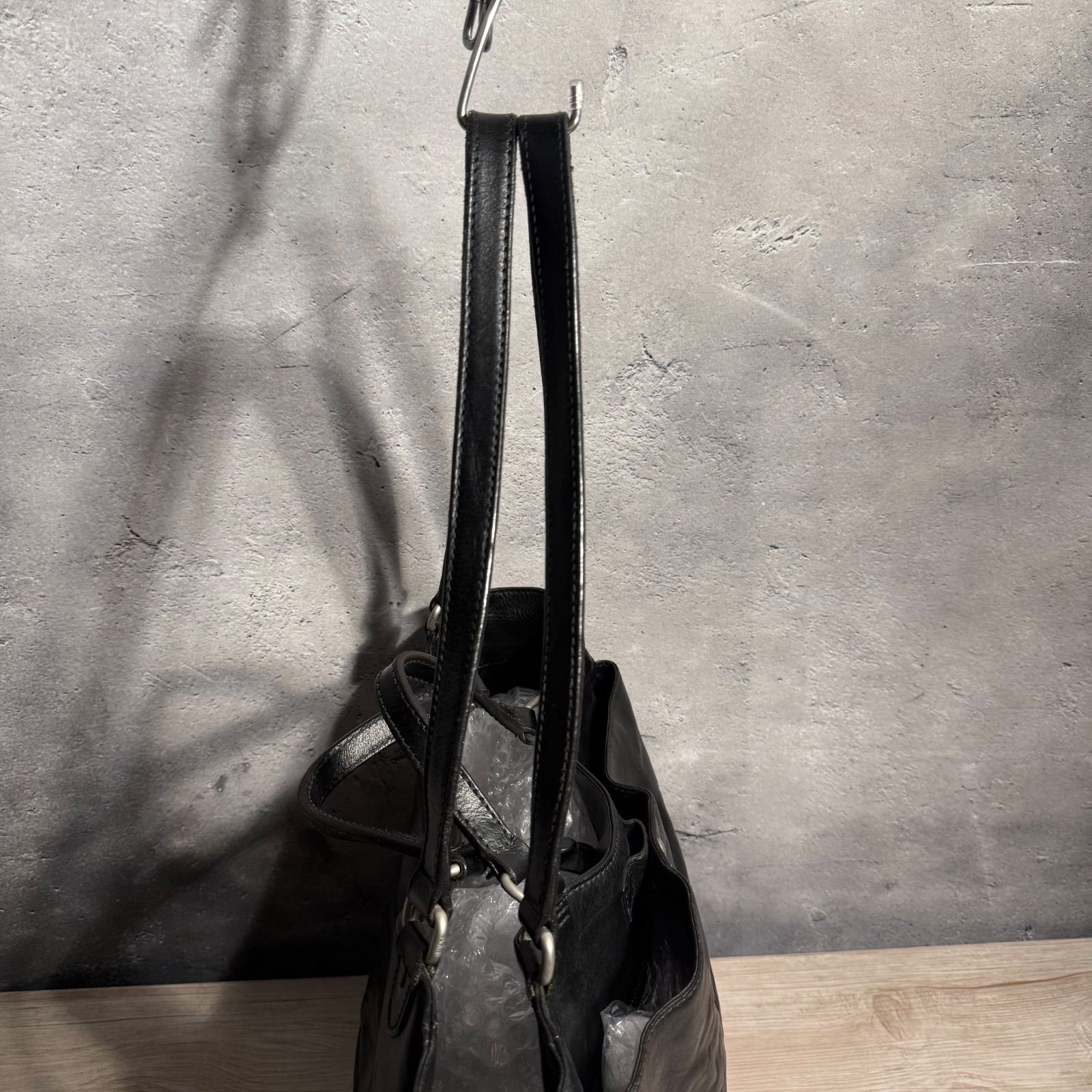 Daniel&Bob チェルカトーレ　ブラック Daniel&Bob チェルカトーレ レザートートバッグ ブラック 本革 大容量