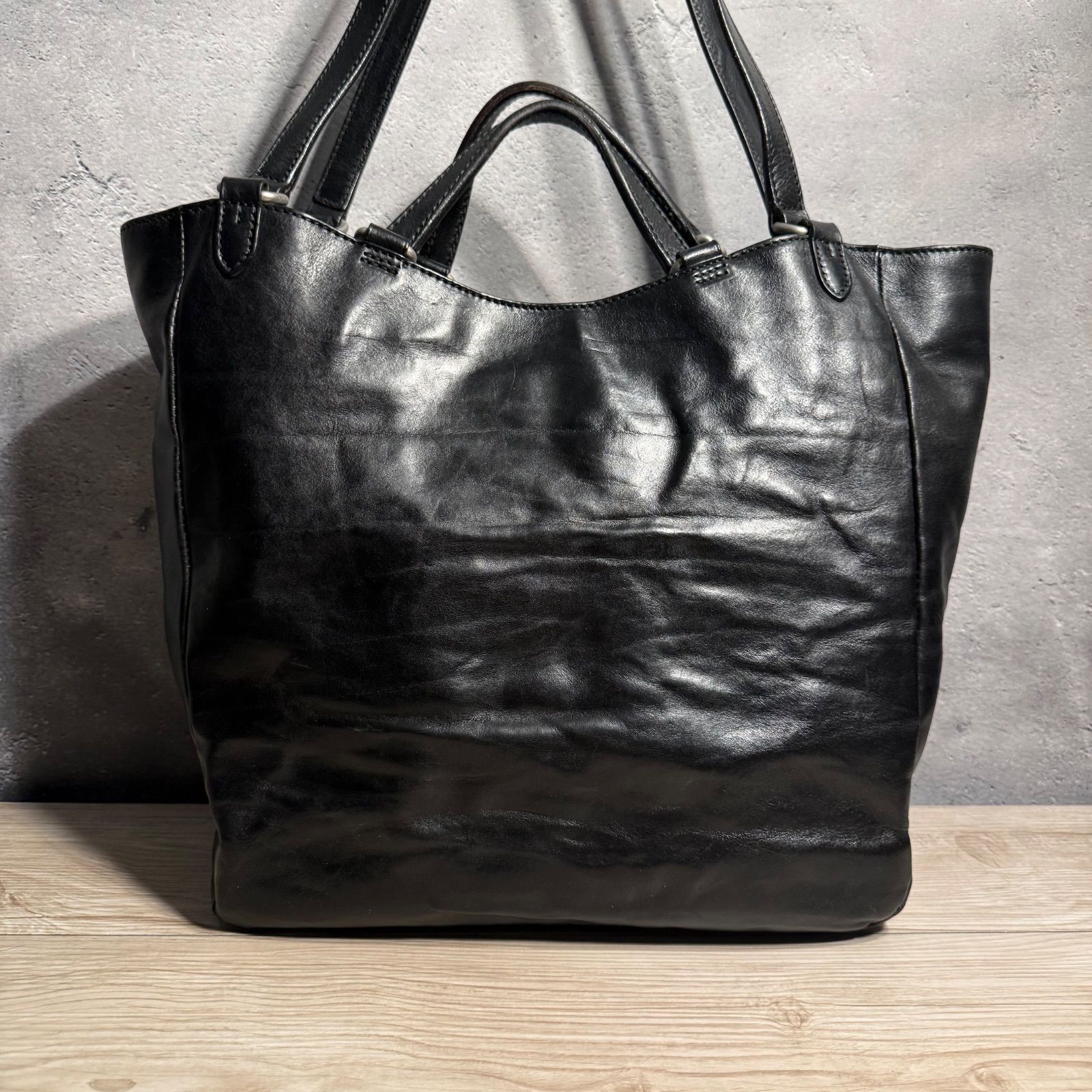 Daniel&Bob チェルカトーレ レザートートバッグ ブラック 本革 大容量