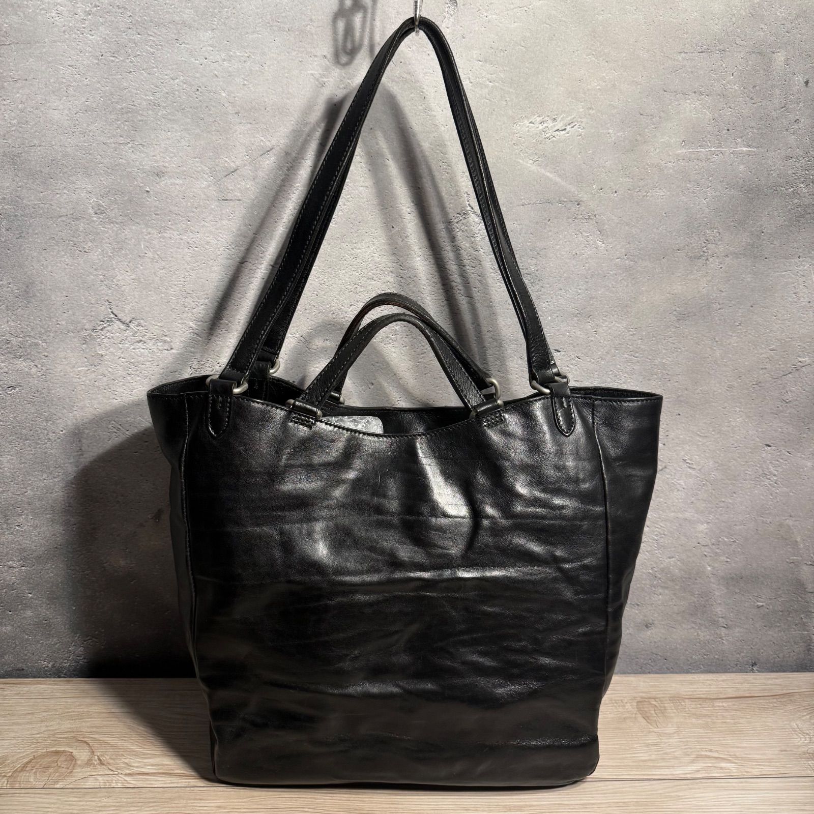 Daniel&Bob チェルカトーレ レザートートバッグ ブラック 本革 大容量