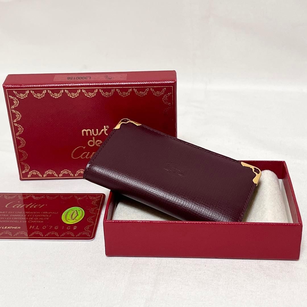 カルティエ キーケース6連 新品 Cartier カルティエ キーケース 6連 マストライン レザー 型押し
