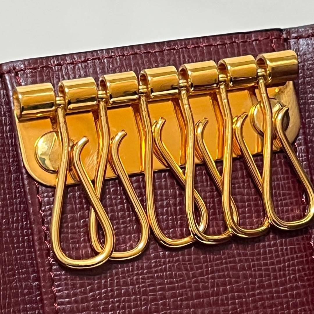 Cartier カルティエ キーケース 6連 マストライン レザー 型押し