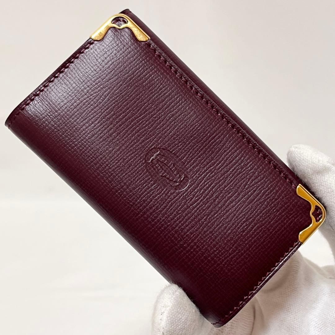 Cartier カルティエ キーケース 6連 マストライン レザー 型押し