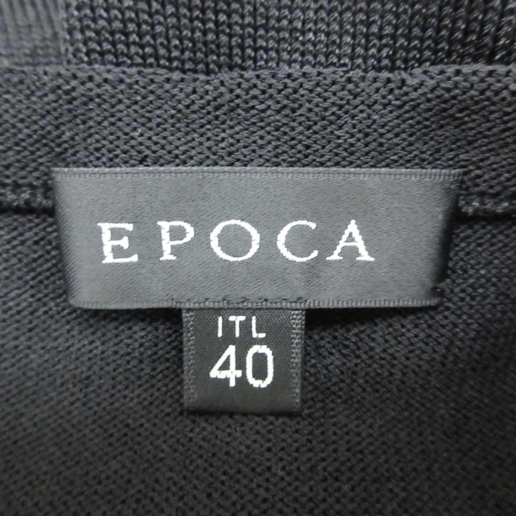 SALE⭐️EPOCA✨新品 ブラックドレス 40 エポカ EPOCA ワンピース ひざ丈 40 L 黒 ブラック 長袖 レース 切替