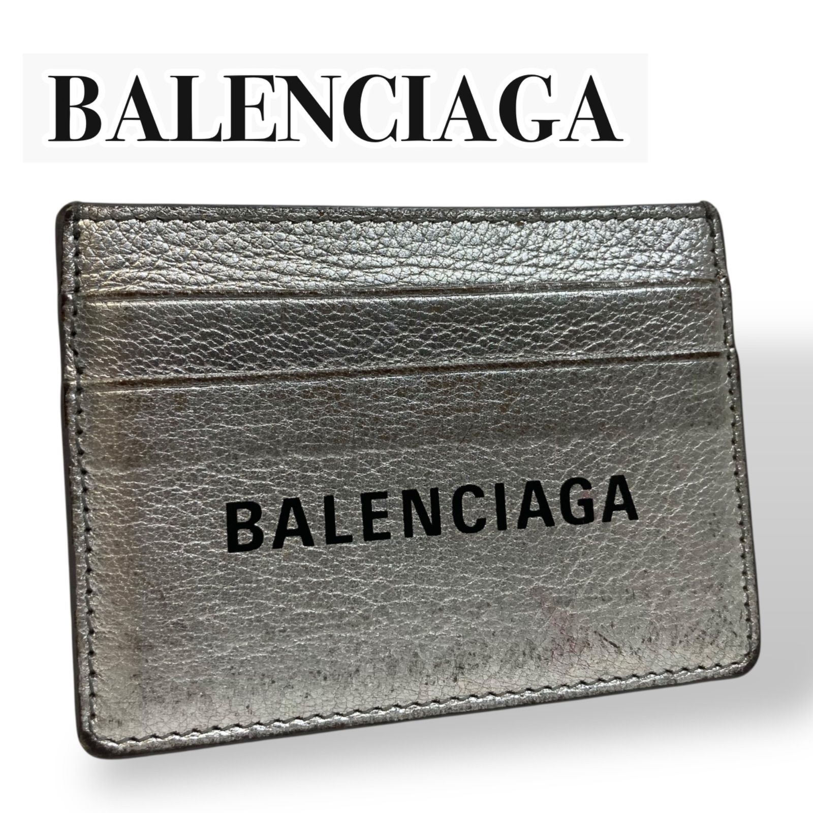 バレンシアガ　新品　メンズ　フラグメントケース(シルバー) BALENCIAGA バレンシアガ フラグメントケース マルチケース カード入れ