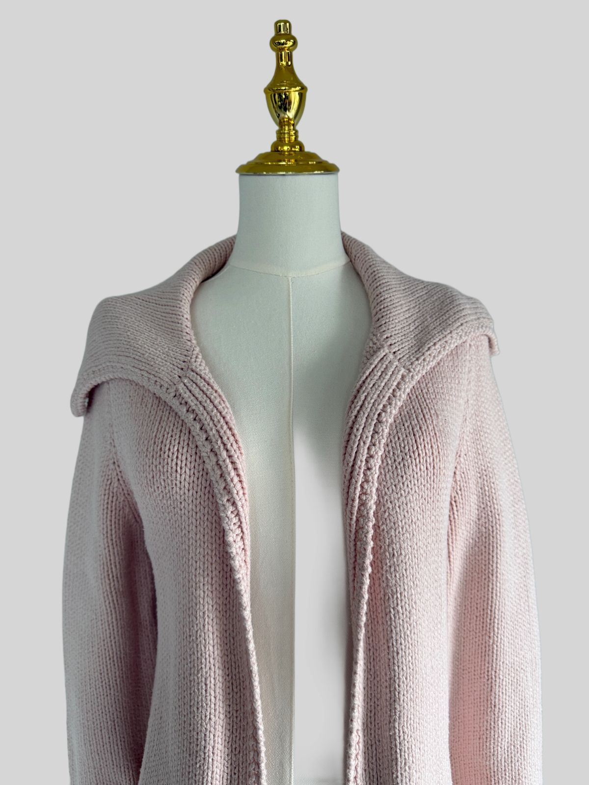 美品FOXEY/フォクシーブティック ウィングカラーロングカーディガン F