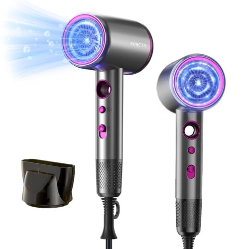 ヘアドライヤー 大風量 速乾 美髪-静電気抑制 3億高濃度マイナスイオン 高速ドライヤー 57℃恒温ヘアケア 3段階風速調節 温冷風切替 低騒音 速乾ドライヤー 髪ヘアケア 過熱防止機能 静音 ノズル付き 軽量 家庭用|サロン用| 657279 a 0