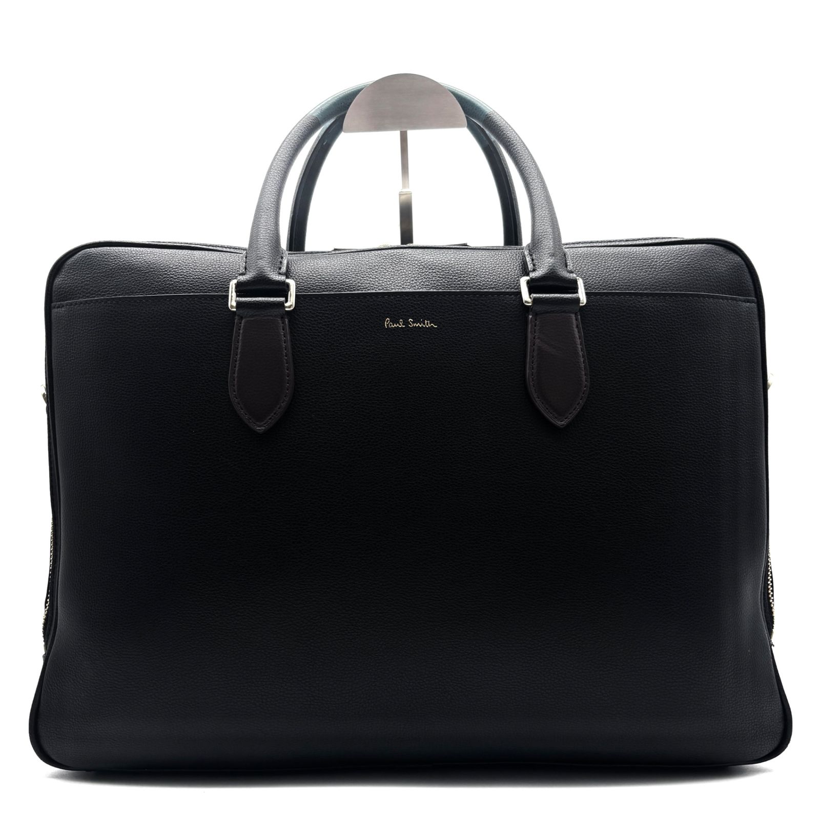 ★美品★ポールスミス ビジネス ブリーフ 2way レザー ブラック Paul Smith ポールスミス 2way ビジネスバッグ ブリーフケース オール