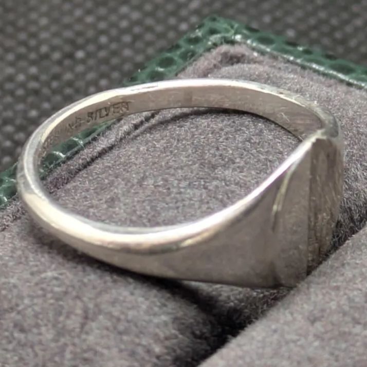 スターリングシルバー925 刻印 シグネットリング 20号 メンズ