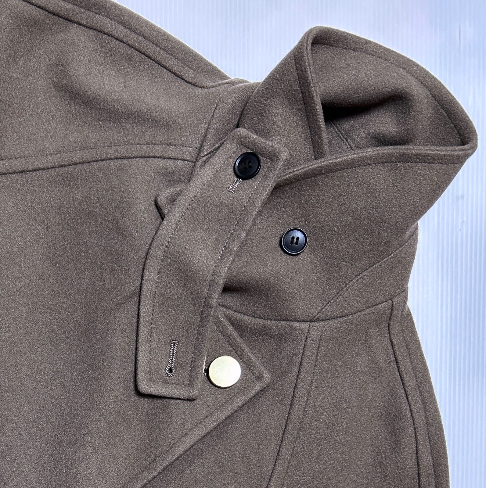 ROPE' PICNIC ジャージーメルトンシリーズ 金ボタンミドル丈コート