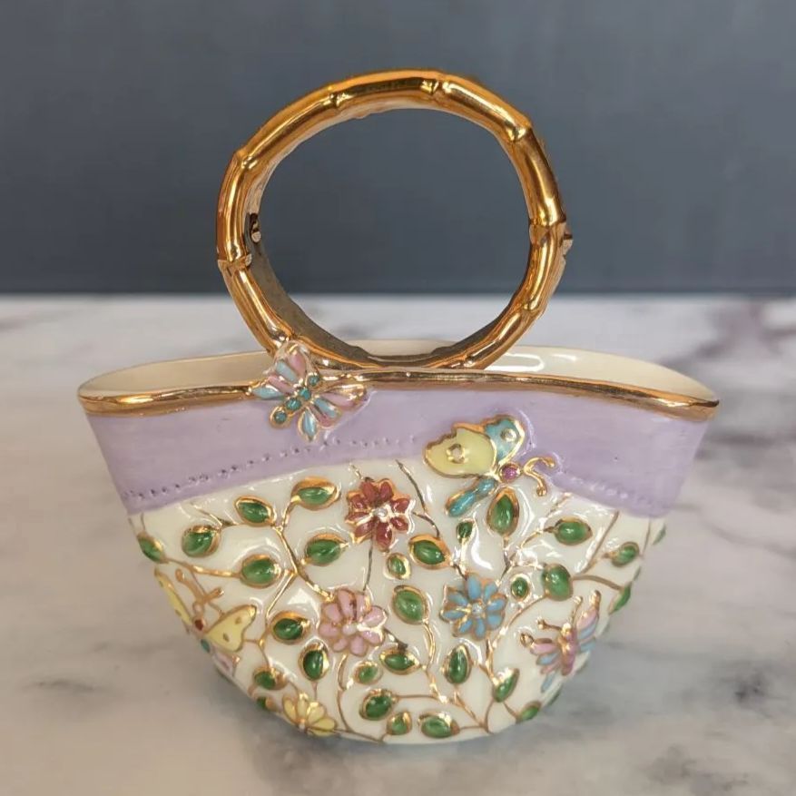 訳あり品 LENOX レノックスペルシャ猫 陶器 置物 キャット 24K 鞄