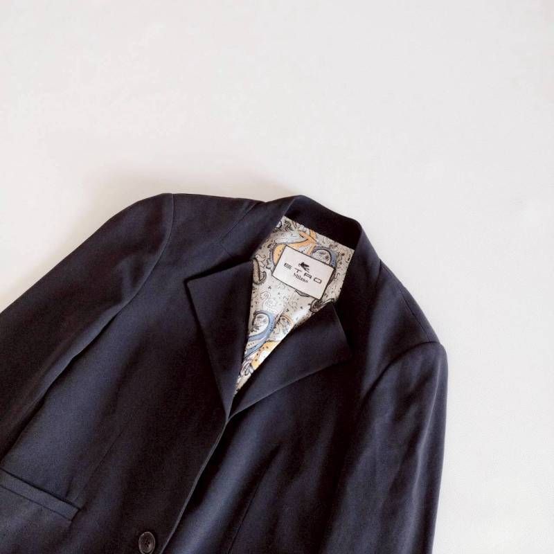 ETRO エトロ テーラードジャケット フォーマル ペイズリー柄 シングル