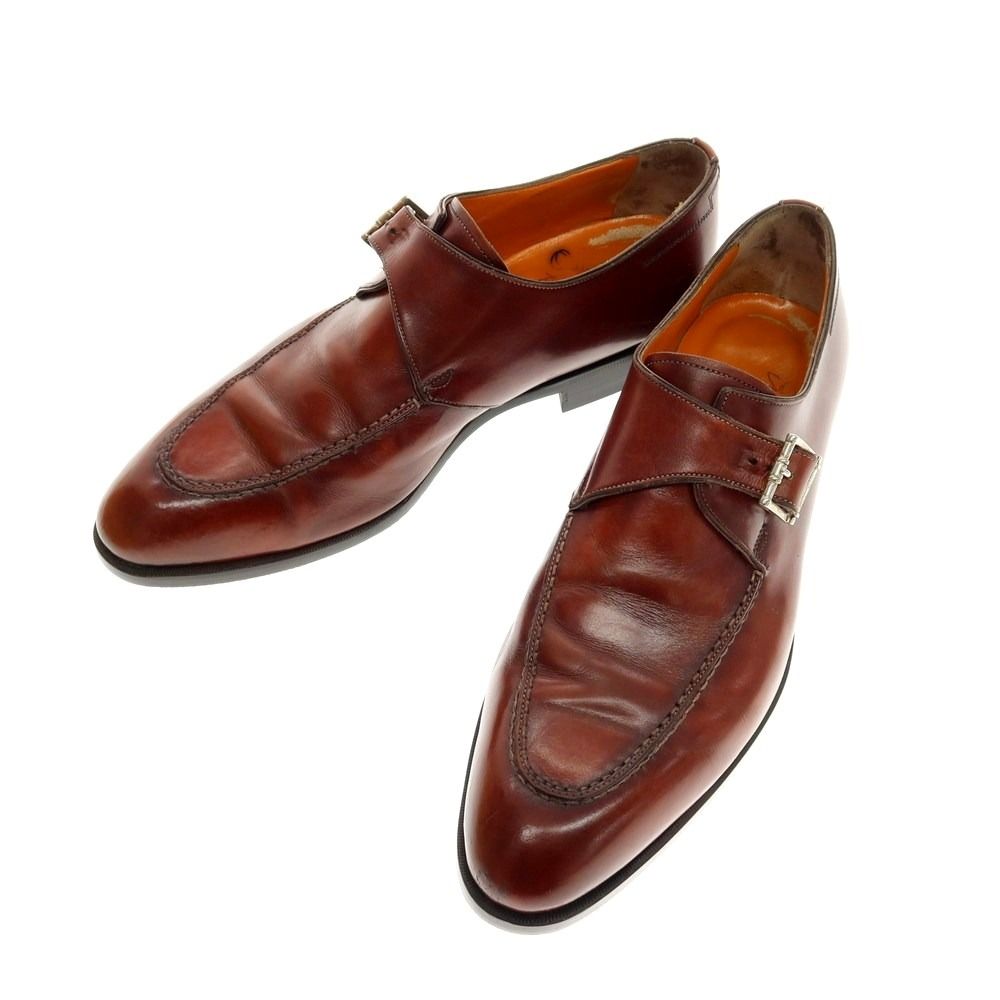 中古】サントーニ Santoni シングルモンク ドレスシューズ ブラウン