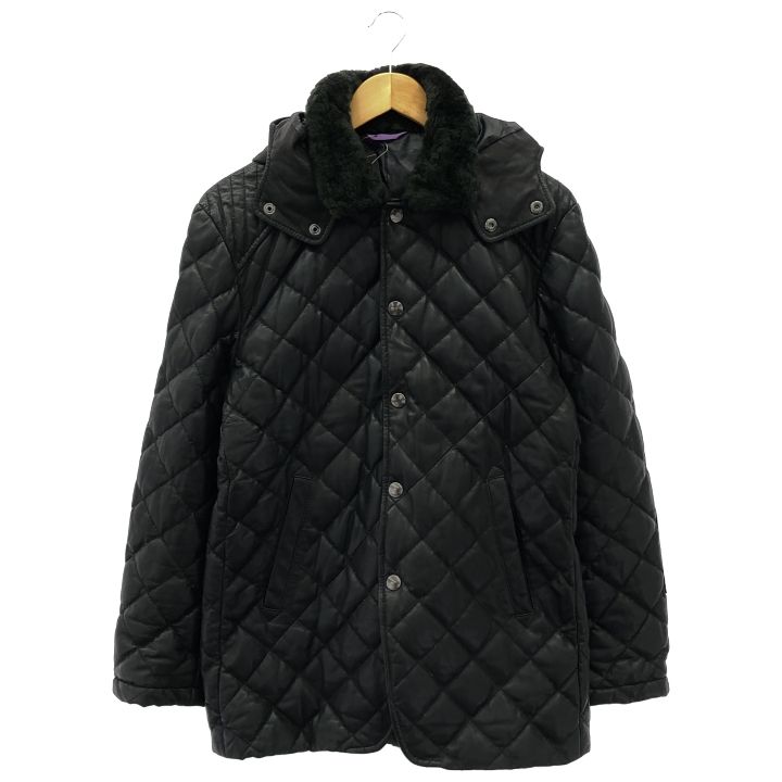 PS Paul Smith (ピーエスポールスミス) ムートンカラーラムレザーキルティングダウンジャケット PP-99184*-53606 ブラック L メンズ PS Paul Smith (ピーエスポールスミス)ムートンカラー