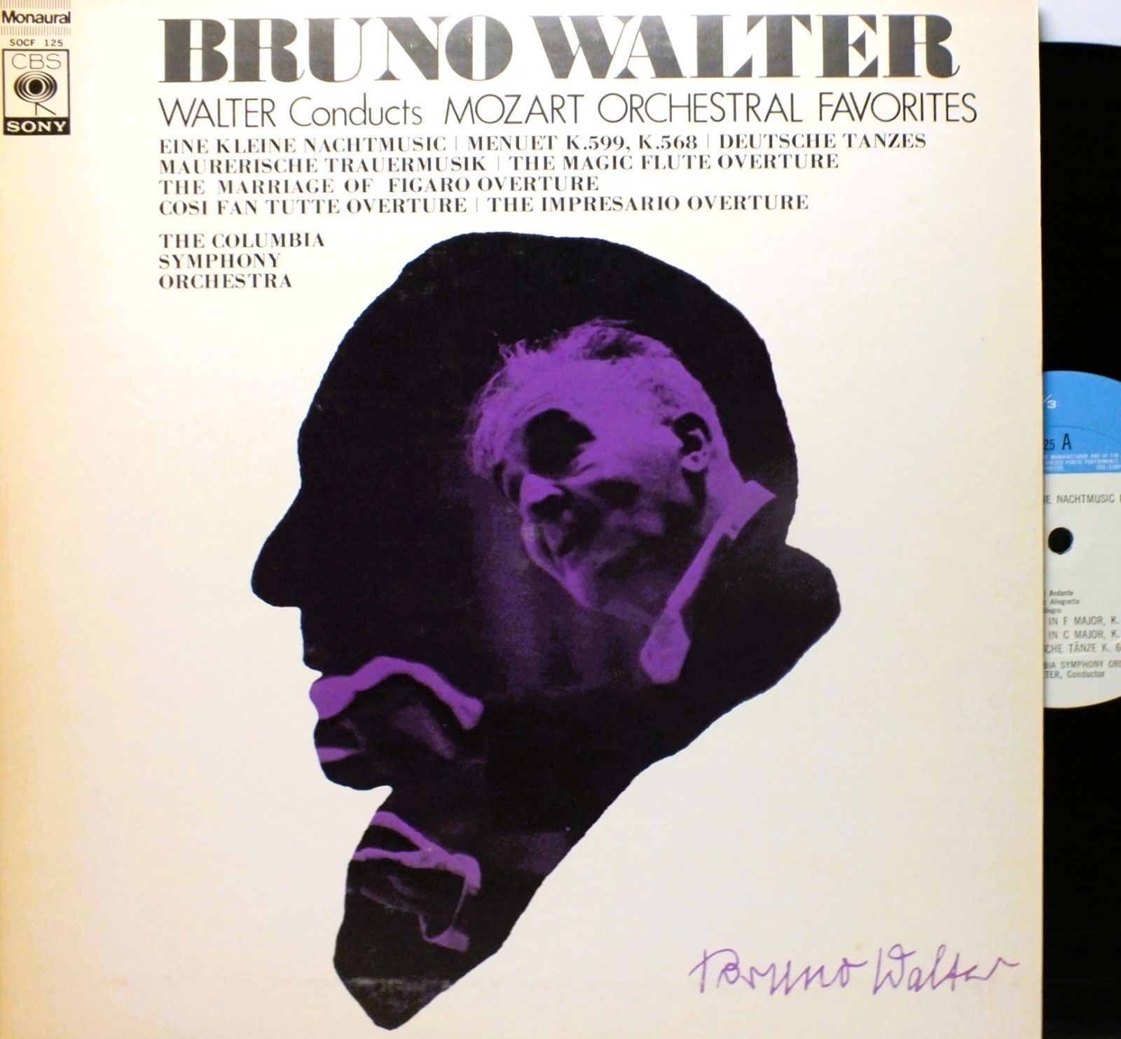 LP SOCF-125 ブルーノ・ワルター BRUNO WALTER モーツァルト 管弦楽