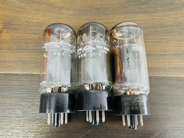 未チェック 東芝 真空管 【中古】TOSHIBA 6GB8 3本セット 通測用 Hi-S