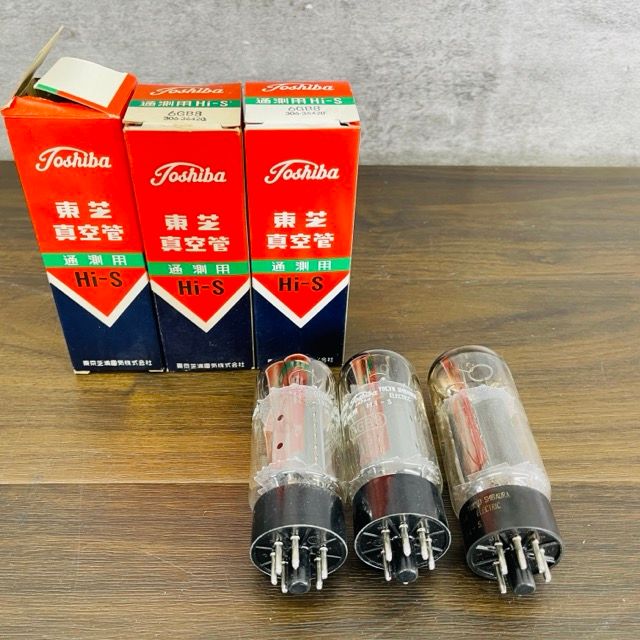 未チェック 東芝 真空管 【中古】TOSHIBA 6GB8 3本セット 通測用 Hi-S