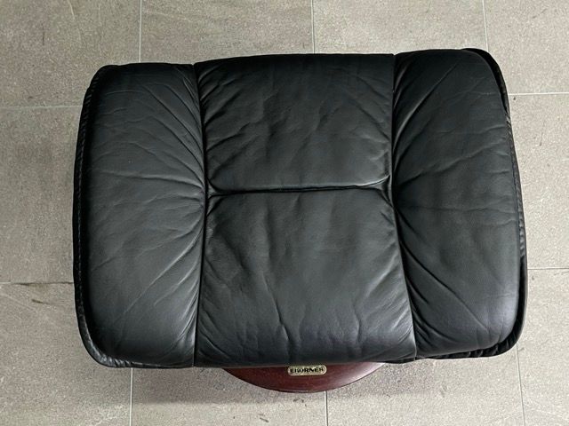 オットマン 【中古】EKORNES 本革 レザー ブラック ノルウェー フット