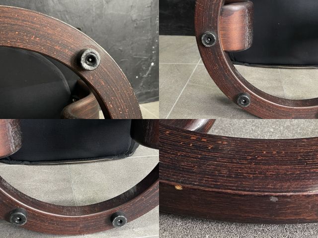 オットマン 【中古】EKORNES 本革 レザー ブラック ノルウェー フット