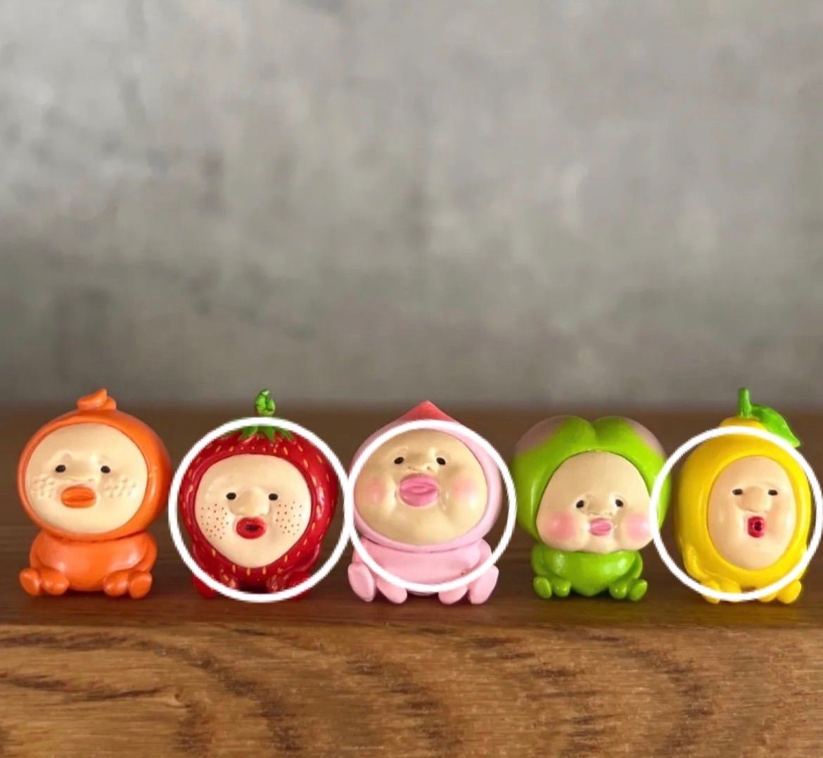 3個セット】こびとづかん 果物 フィギュア おすわりマスコット こびと