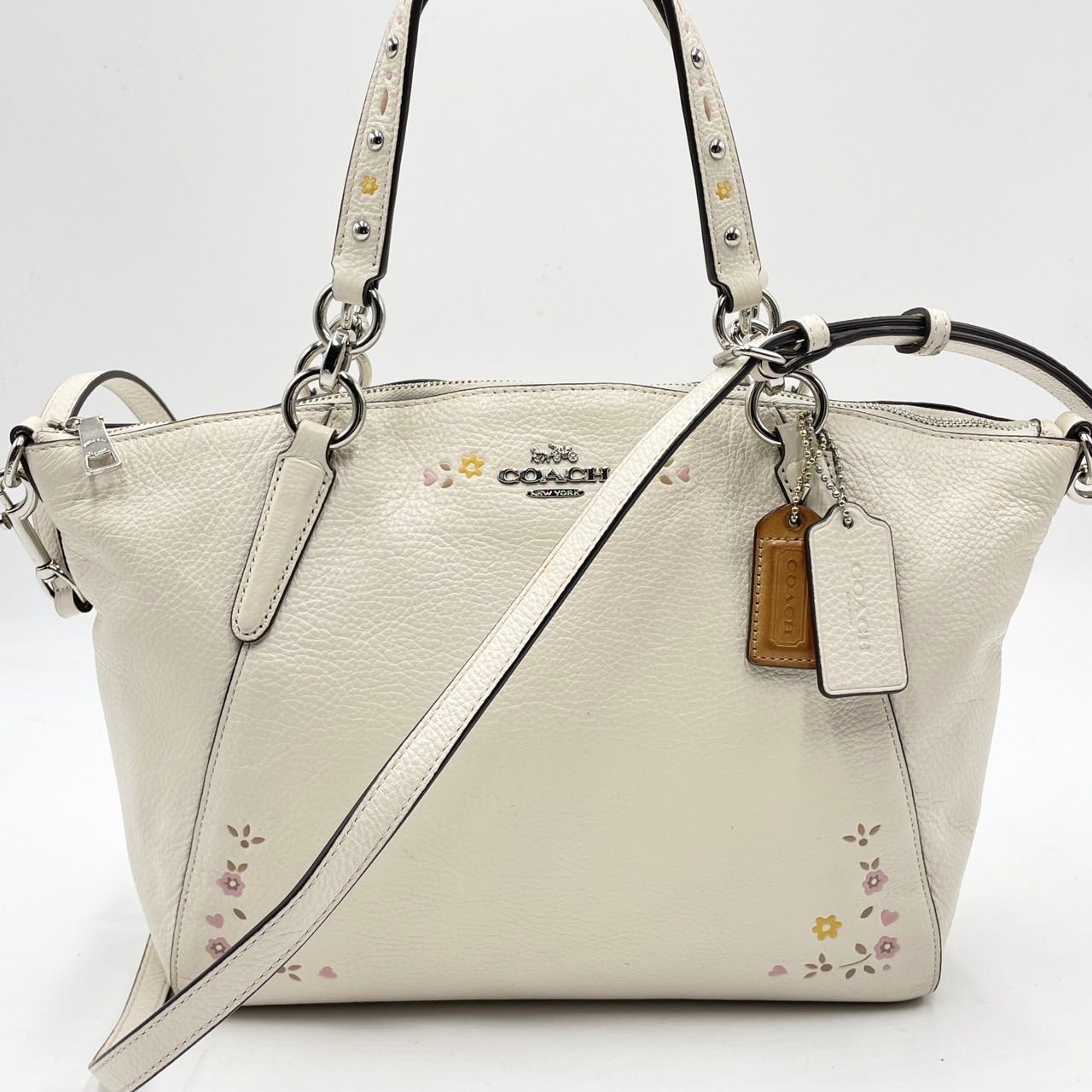 美品○ COACH コーチ 2way ハンドバッグ ショルダーバッグ 花柄 