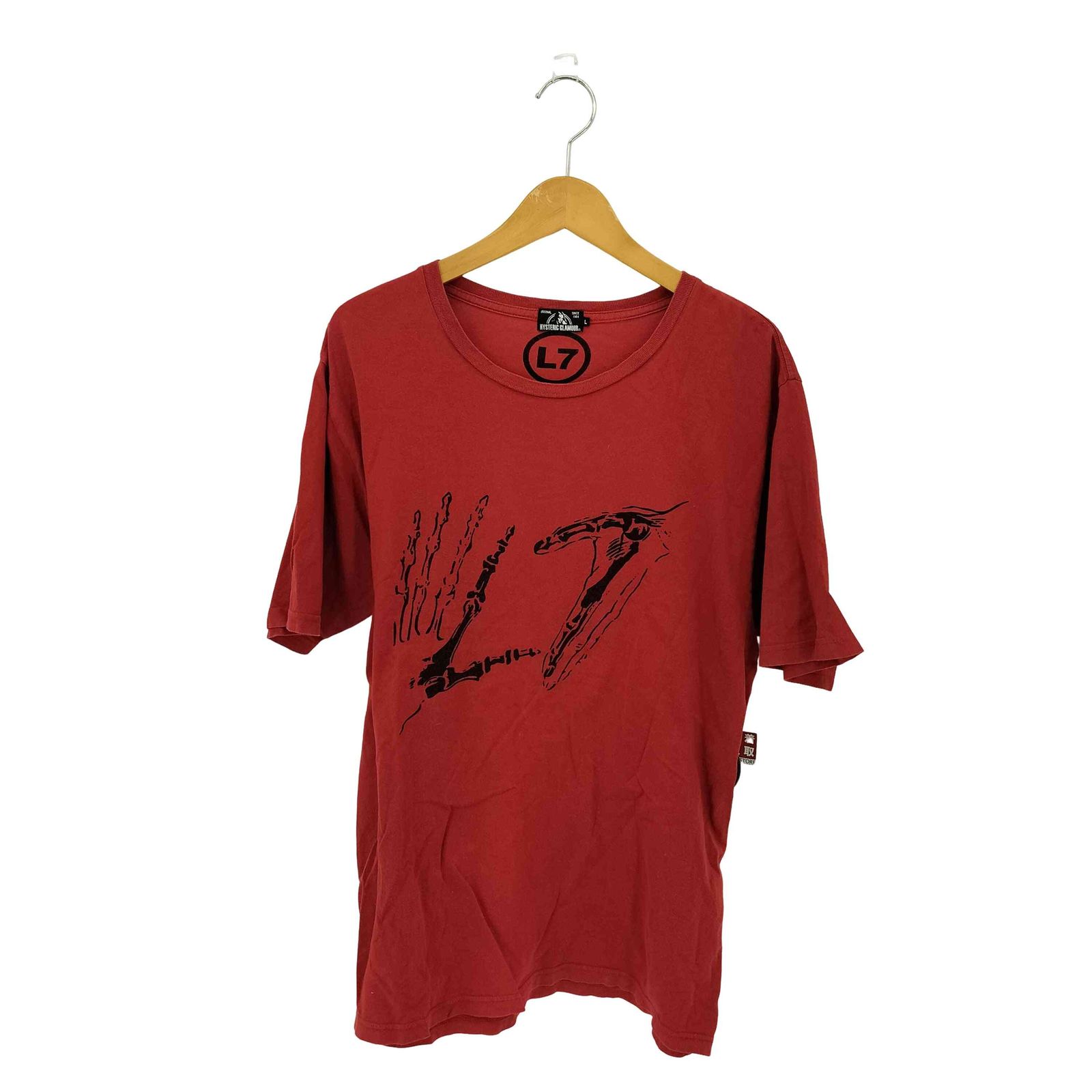 ヒステリックグラマー HYSTERIC GLAMOUR  L7 PRETEND WE´RE DEAD スカルハンド Tシャツ メンズ JPN：L 