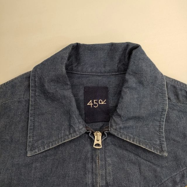 45R/45rpm 麦デニムのGジャン（加工）定価49500円 ブルゾン デニム